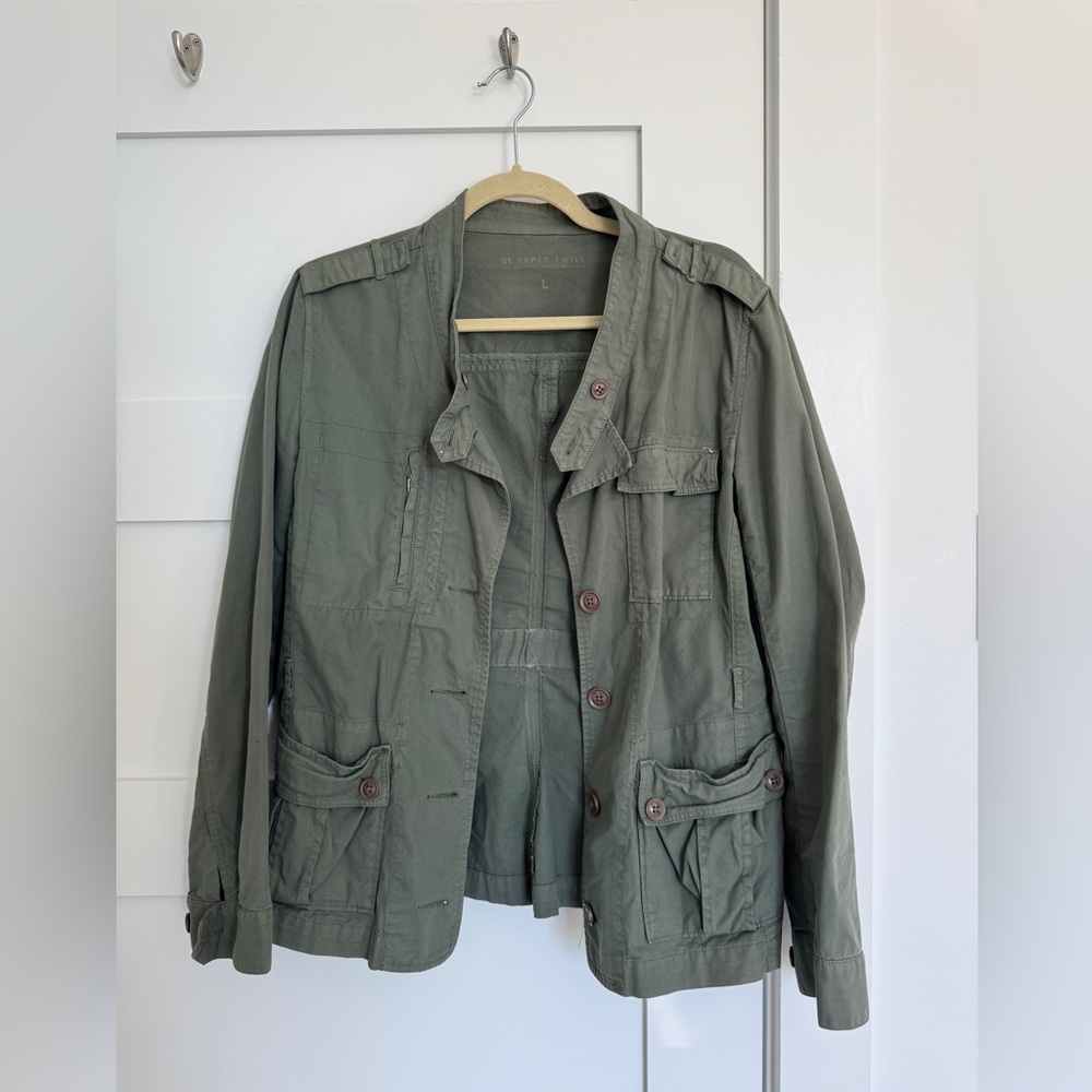 Vintage G1 Paper Twill (now G1 Goods) Olive Green Military Style Jacket size L